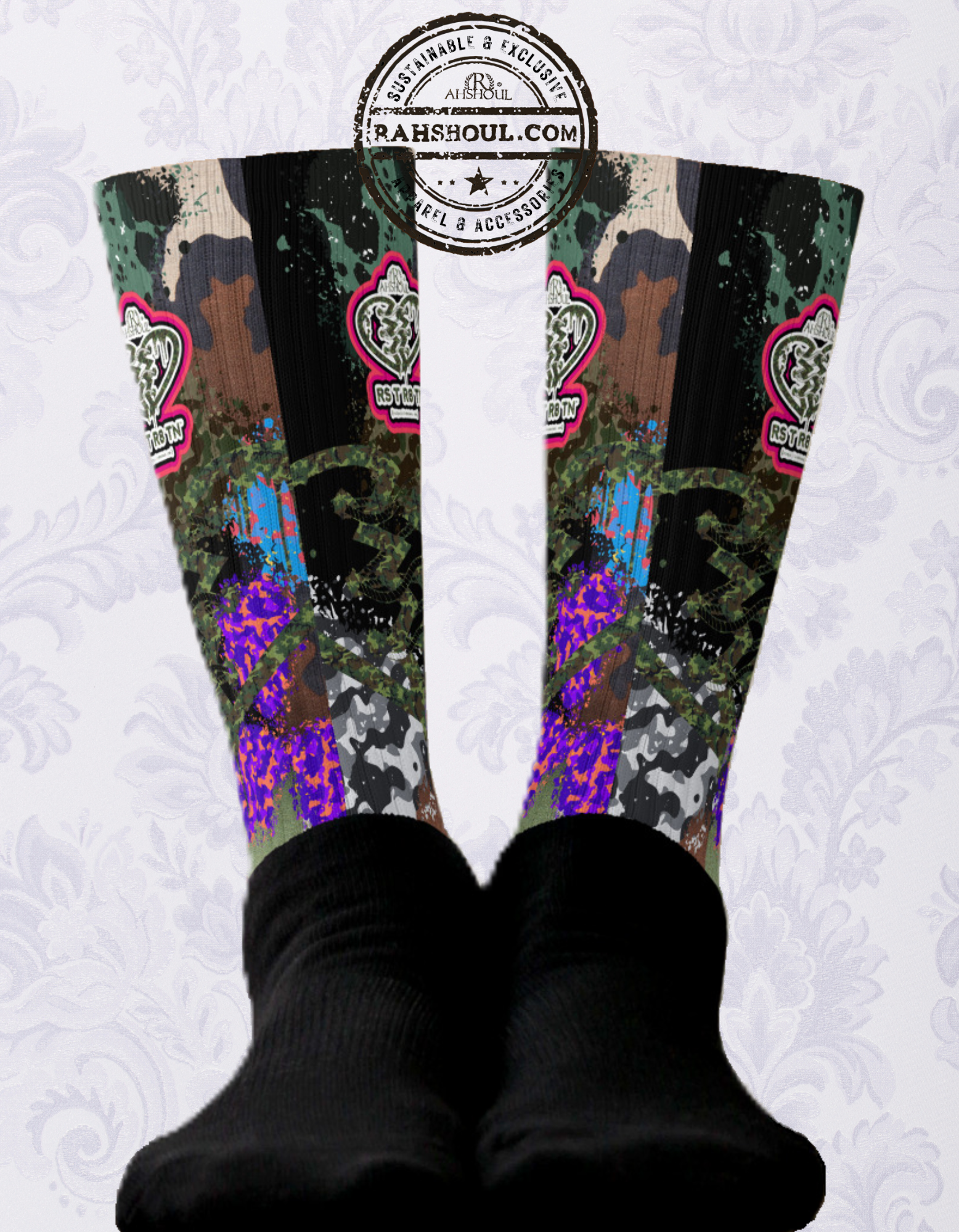 Photo of Rahshoul.com RS T R8 TN Rad Camo Socks. Online Only .