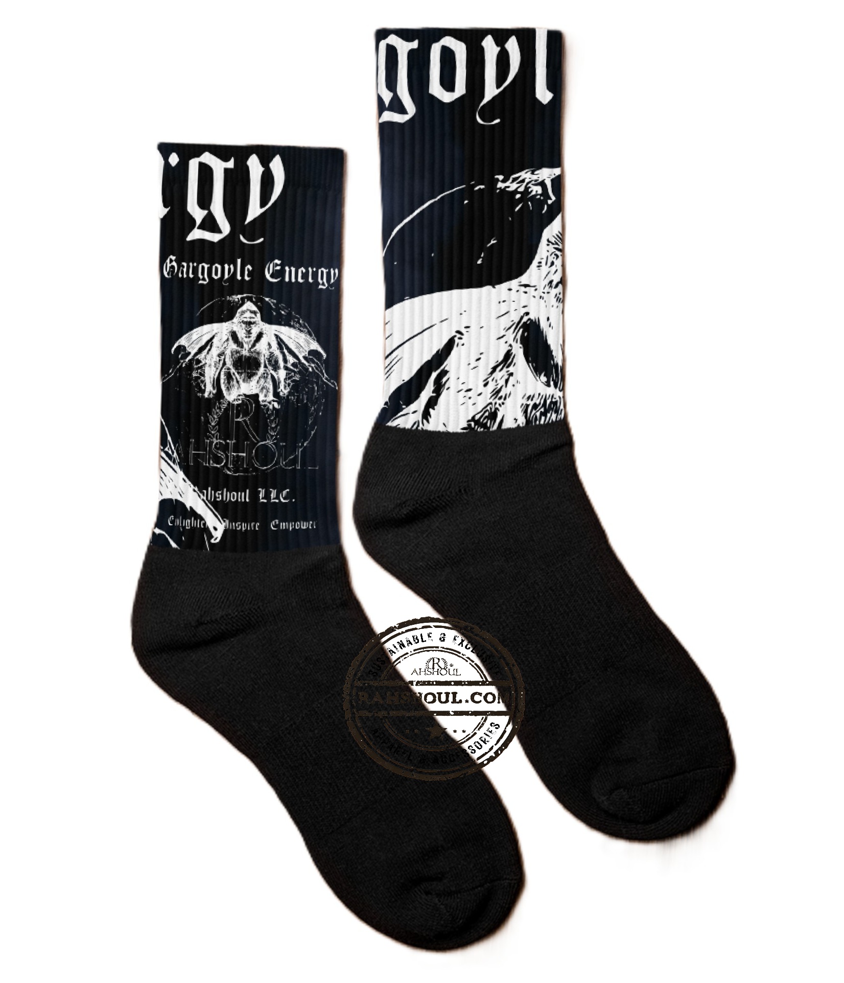 Photo of Rahshoul.com Gargoyle Energy Socks Side View