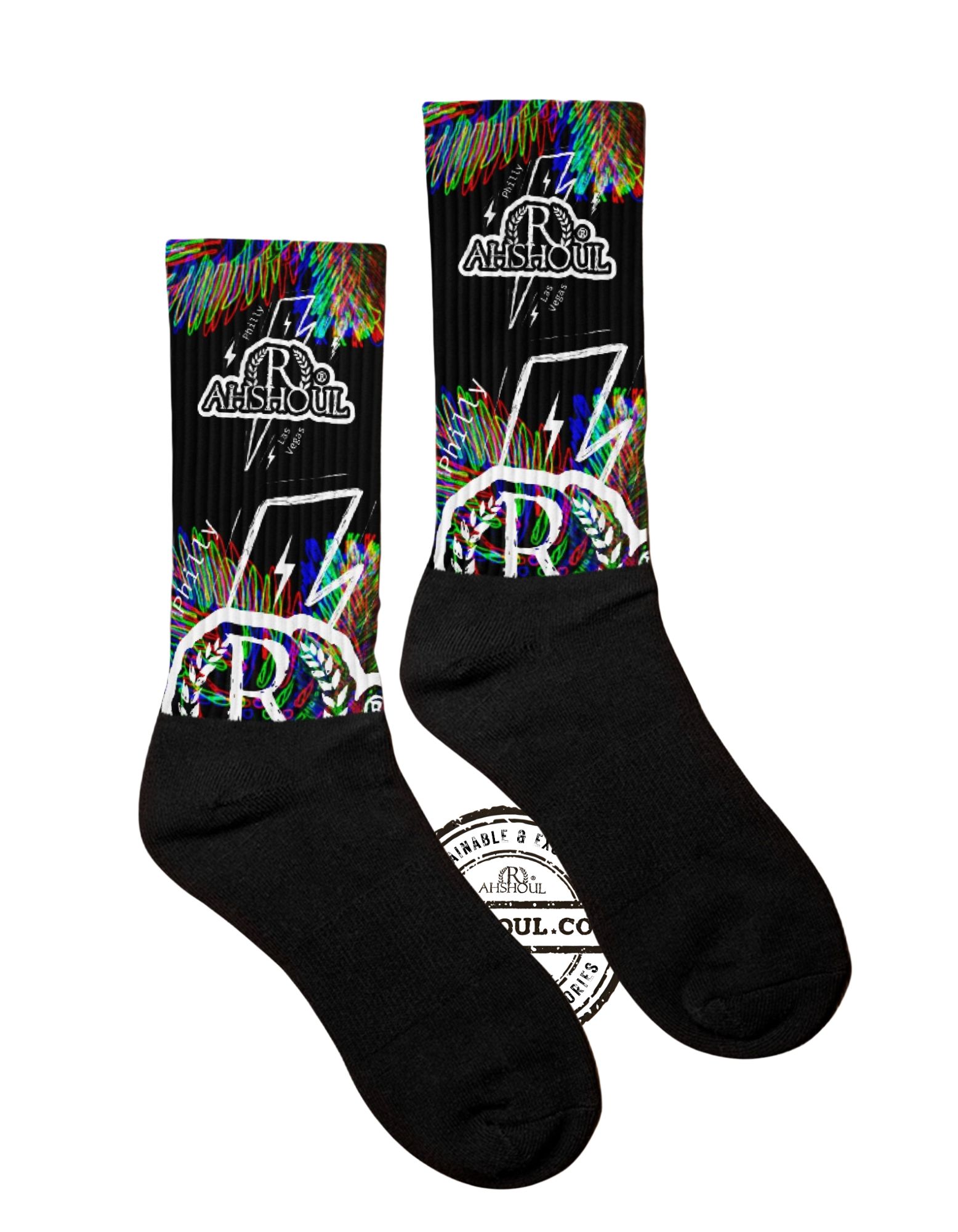 Photo of Rahshoul.com Philly x Vegas Color Wave Theme Socks