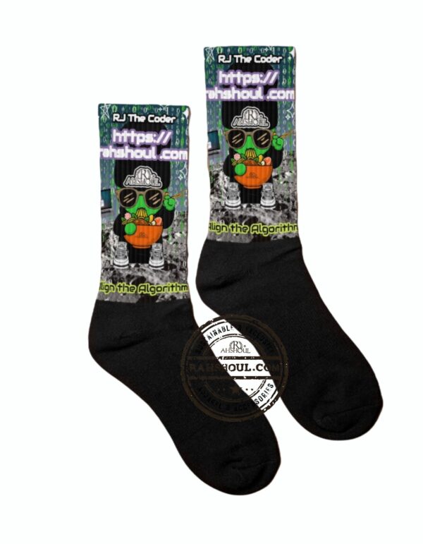 Photo of Rahshoul.com RJ The Coder Theme Socks